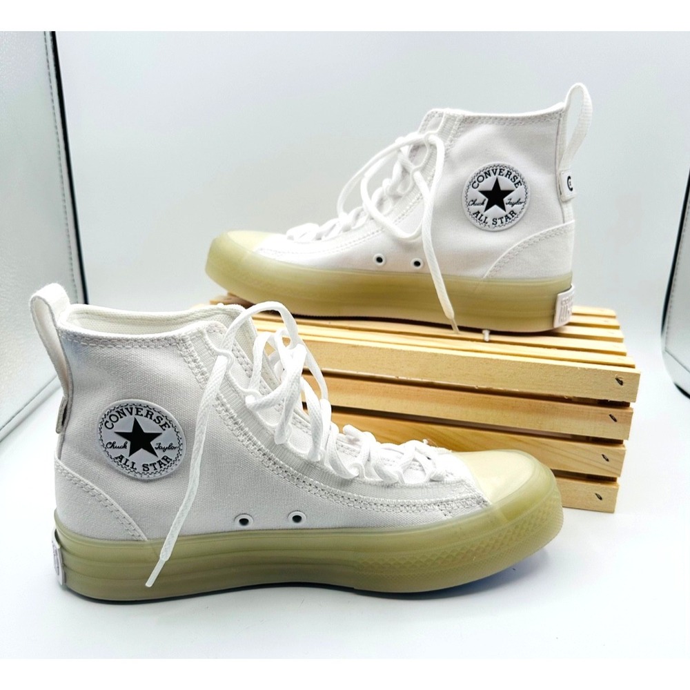 Converse CX High Top White Canvas Sneakers Glow Sole Men's 9.5 Women's 11.5